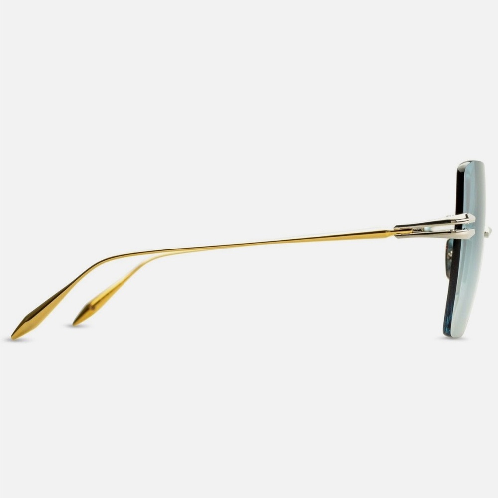 DITA EMBRA DTS155-A-03 Silver Gold Dark Gradient Lens Rimless Sunglasses- New - Picture 6 of 16